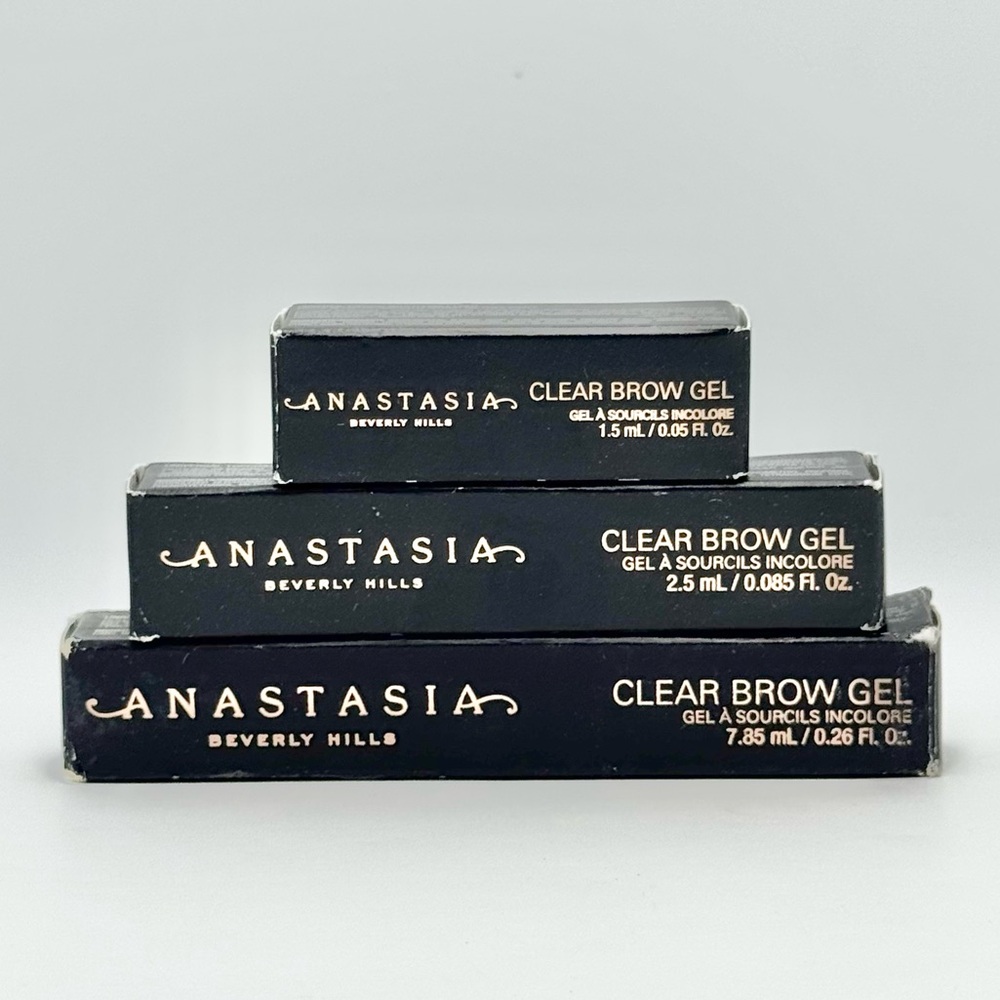 Anastasia Clear Brow Gel - 0.26 oz. / 0.085 oz. / 0.05 oz. 3 Piece Lot